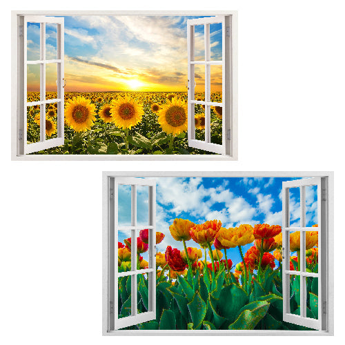 SET OF 2 WALL DECALS, REMOVABLE WALL STICKERS, WALL DECOR