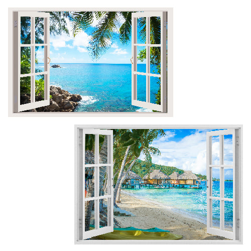 SET OF 2 WALL DECALS, REMOVABLE WALL STICKERS, WALL DECOR