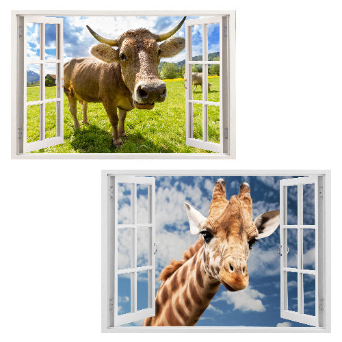 SET OF 2 WALL DECALS, REMOVABLE WALL STICKERS, WALL DECOR