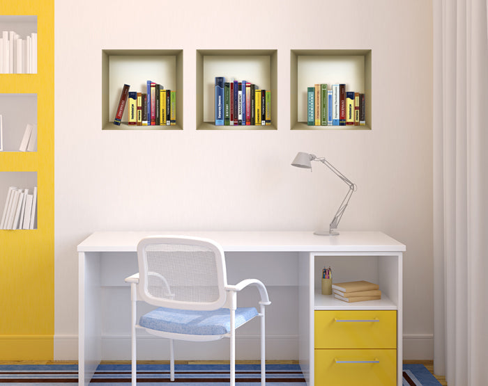 3D Niche Wall Art Decals - Set Of 3 | Easy To Apply, Stunning Decorative Stickers For Home And Office