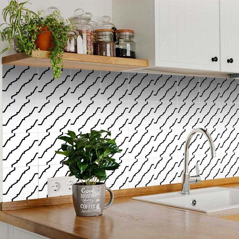 Black and White DIY Home Renovations tile stickers Model - B25