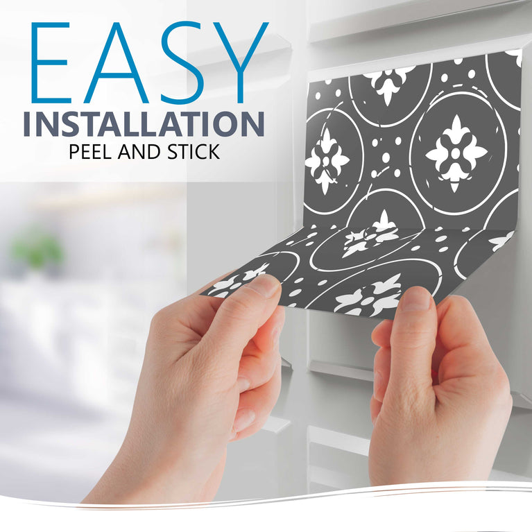 Transform Your Space Easy-to-Apply Removable Floor Tile Stickers for Renters Model - b44