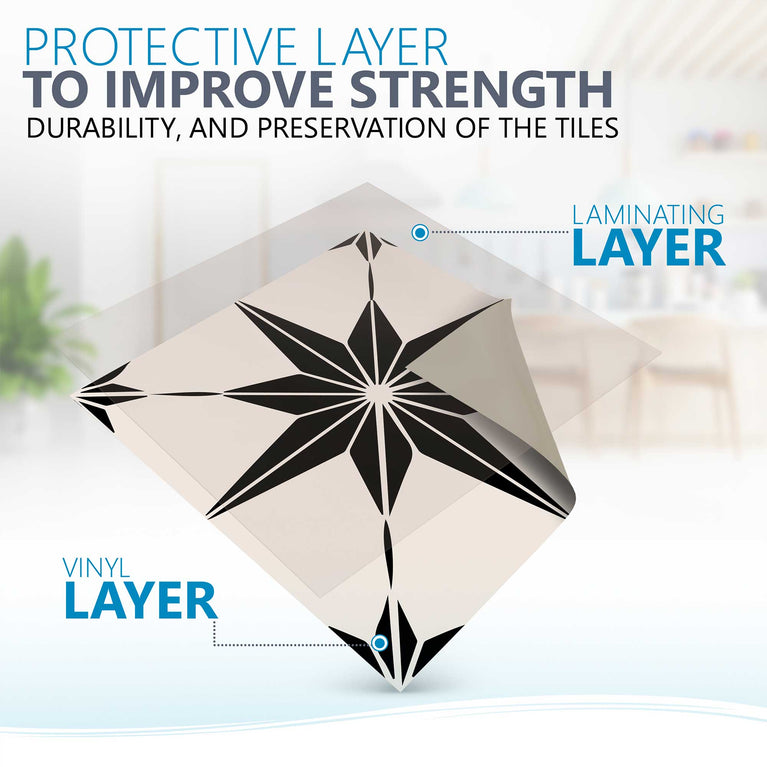 Star shape tile stickers for home design pattern backsplash Model - B57