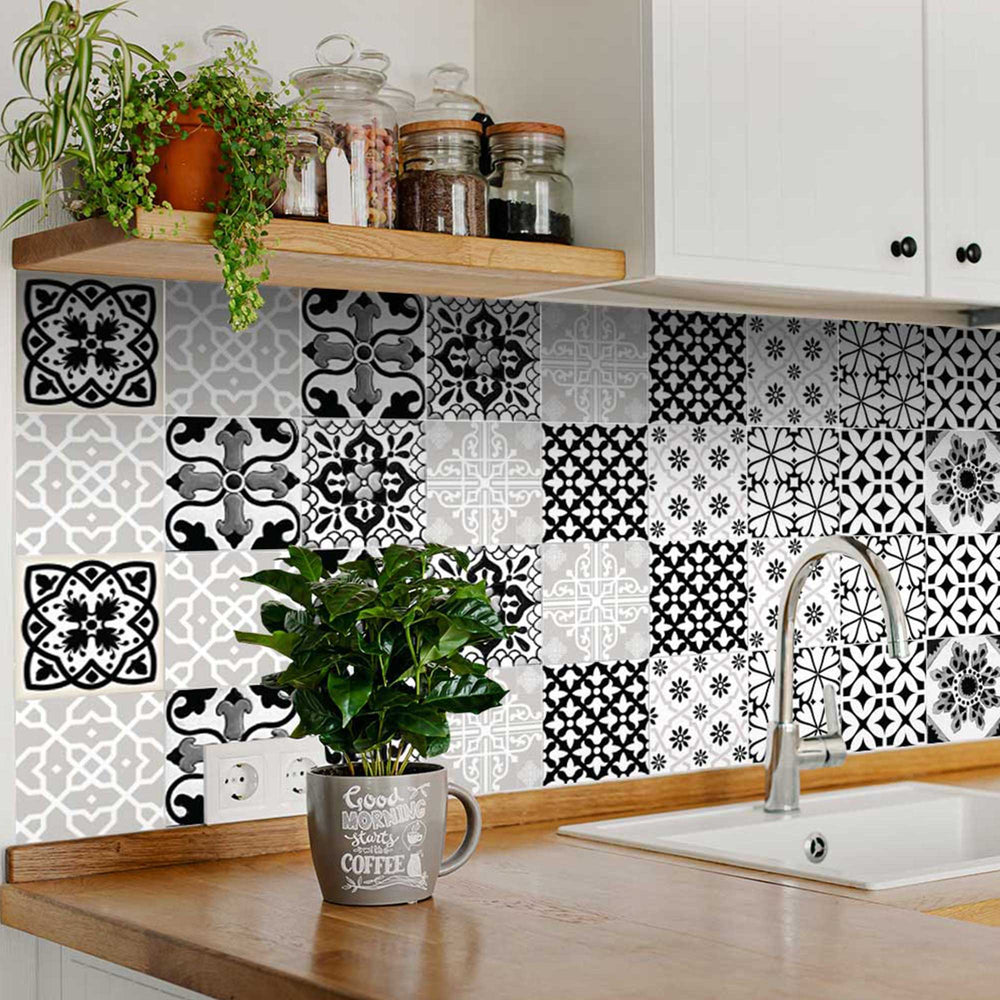 beautiful Mixed Gray pattern tiles for bathroom decoration Model - B99