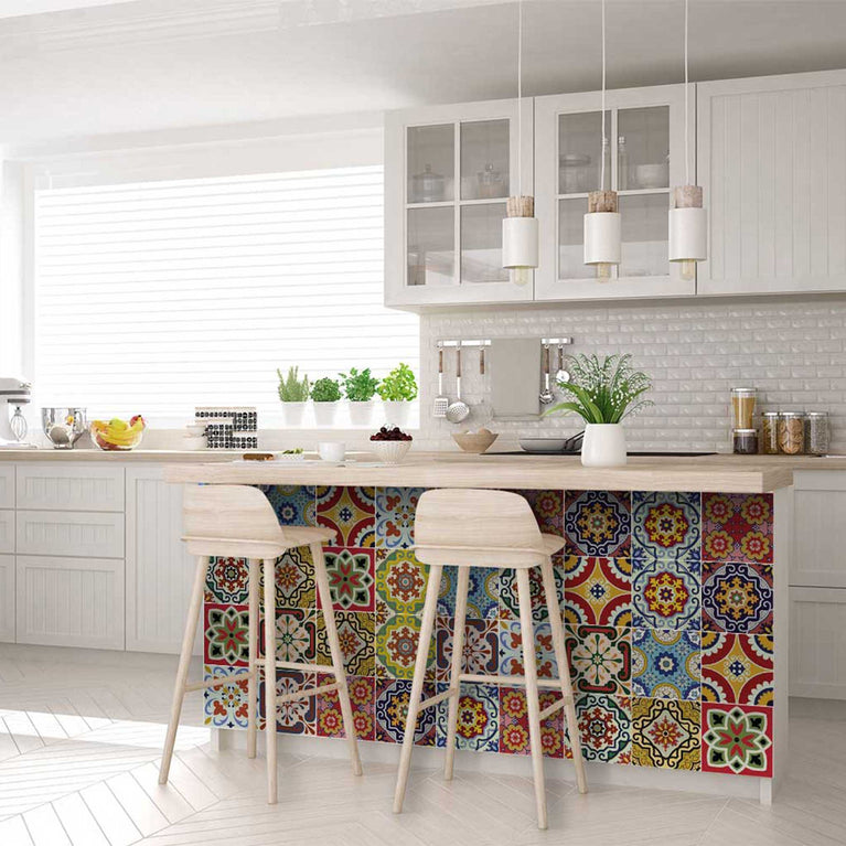 Special Offer On 6x6-Inch / 15X15-Cm Multicolor Kitchen Backsplash Tiles Model- C55