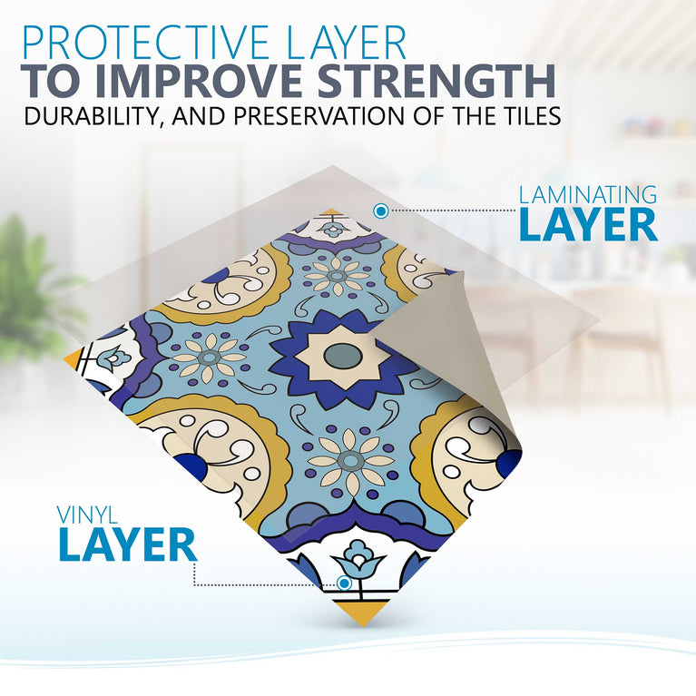 Mixed designs model colorful backsplash for wall renovation Tile stickers Model - C55
