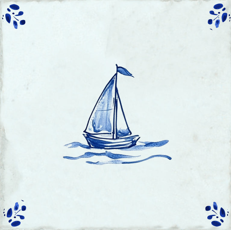 Boat Delft Vintage Peel And Stick Tile Stickers delft fireplace surround Kitchen Tile Trends - D60