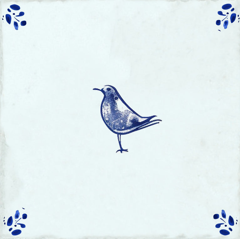 Bird Delft Vintage Peel And Stick Tile Stickers delft fireplace surround Kitchen Tile Trends - D61