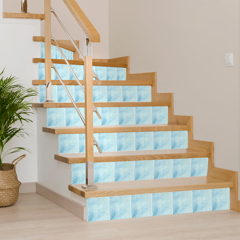Cyan Blue Solid Peel And Stick Tile Stickers Backsplash surround Kitchen Tile Trends - D73