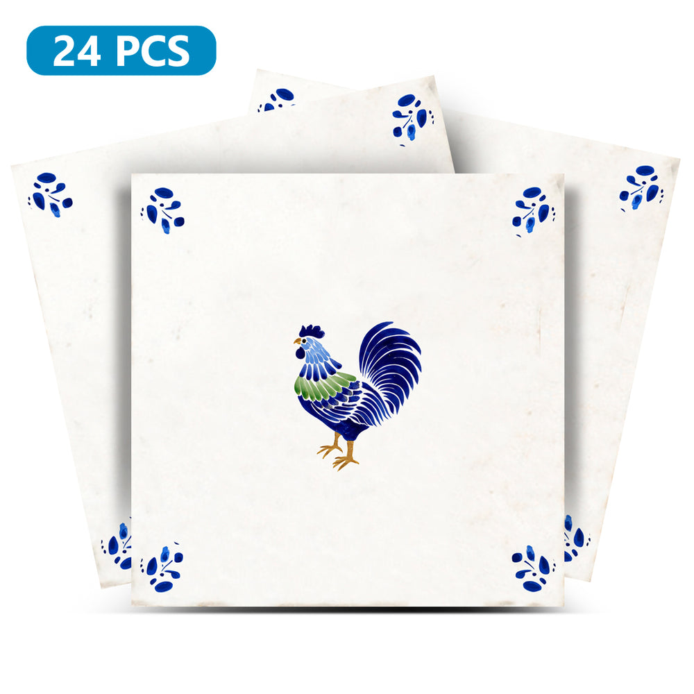Delft tile Vintage Chiken Tile corner pattern Peel And Stick Tile Stickers delft tile fireplace surround Kitchen Tile Trends Model - D84