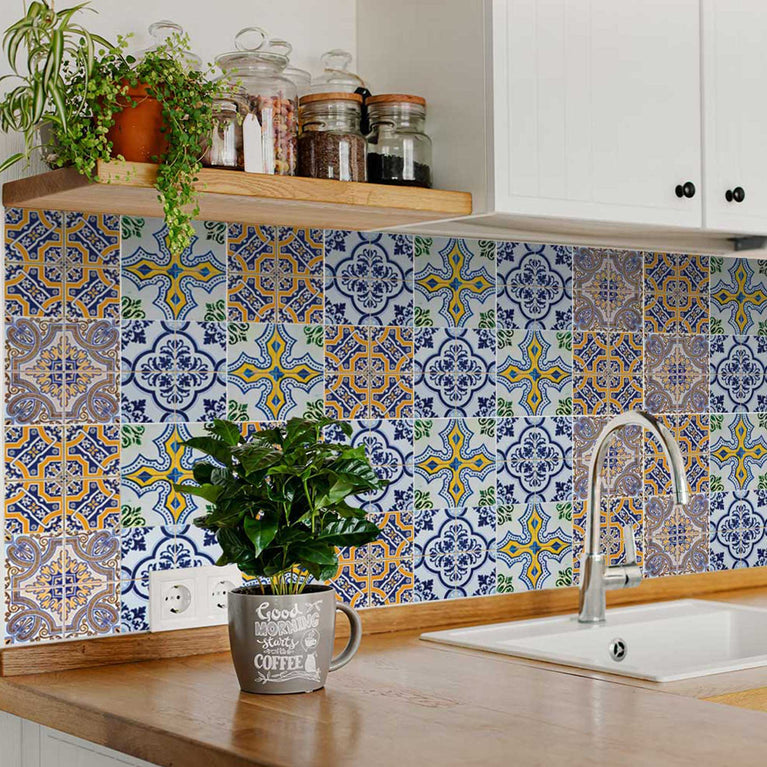 Different Spanish patterns Tile Stickers for home decoration Model - H401