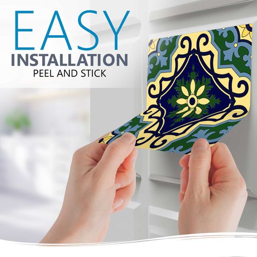 Transform Your Space Easy-to-Apply Removable Floor Tile Stickers for Renters Model - C500