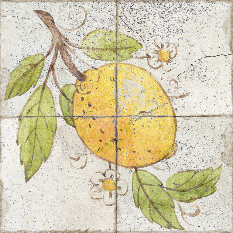 Vintage Lemon Rustic Sorrento design Tile Stickers for kitchen wall Model- L23