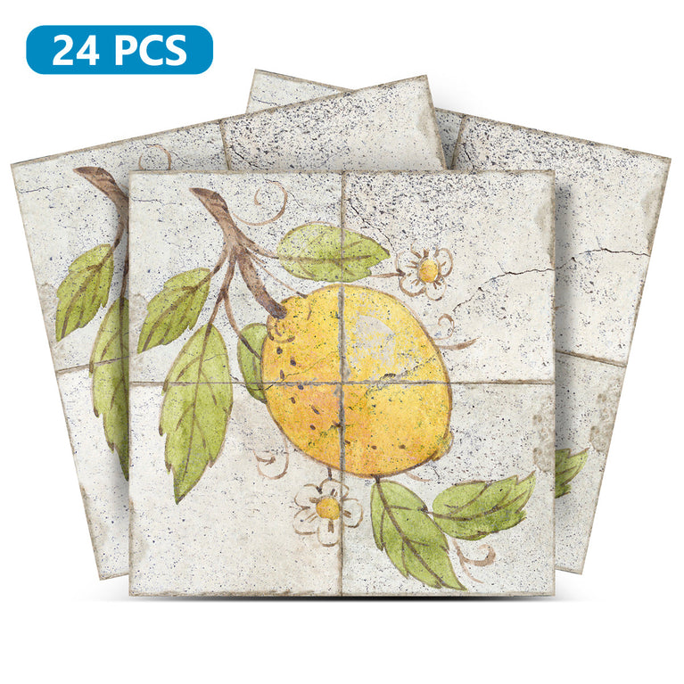 Vintage Lemon Rustic Retro Tile Stickers Model- L23