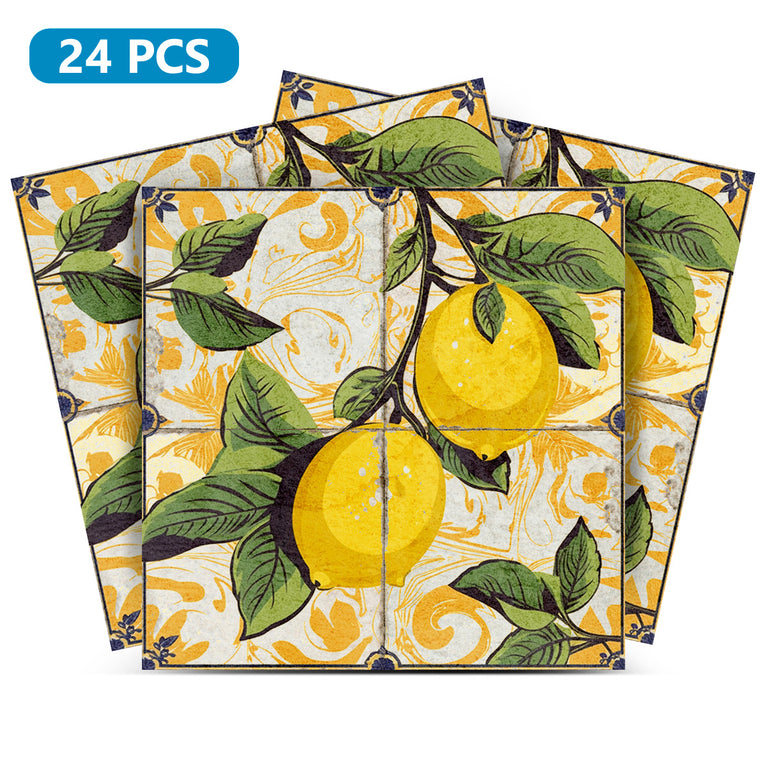 Lemon Italian Capri Spirit Peal and Stick Backsplash Tile Stickers - Model L40