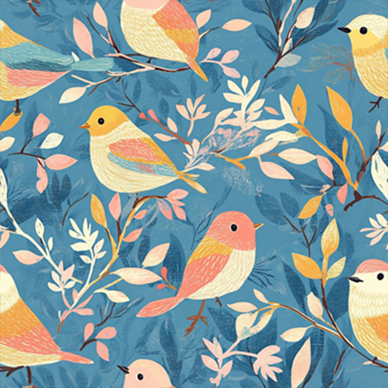 Blue Bird Patterns Furniture Wallpaper Stickers Peel And Stick Model - L70