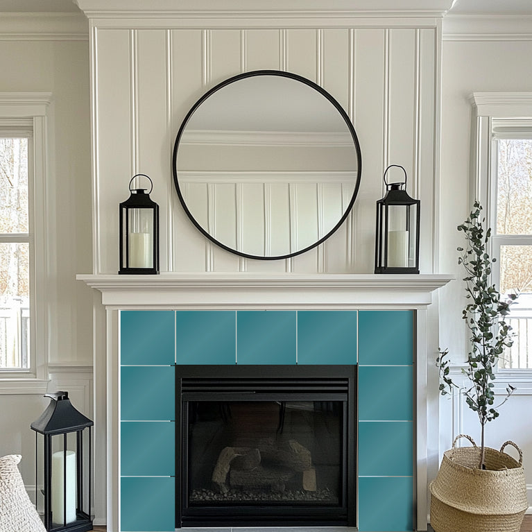 Single Color Solid Blue tile stickers for home renovation Model - PW11
