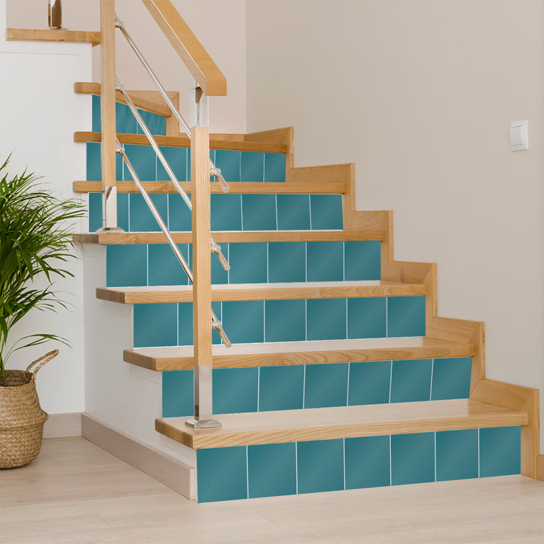 Single Color Solid Blue tile stickers for home renovation Model - PW11
