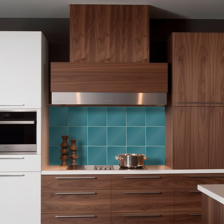 Single Color Solid Blue tile stickers for home renovation Model - PW11