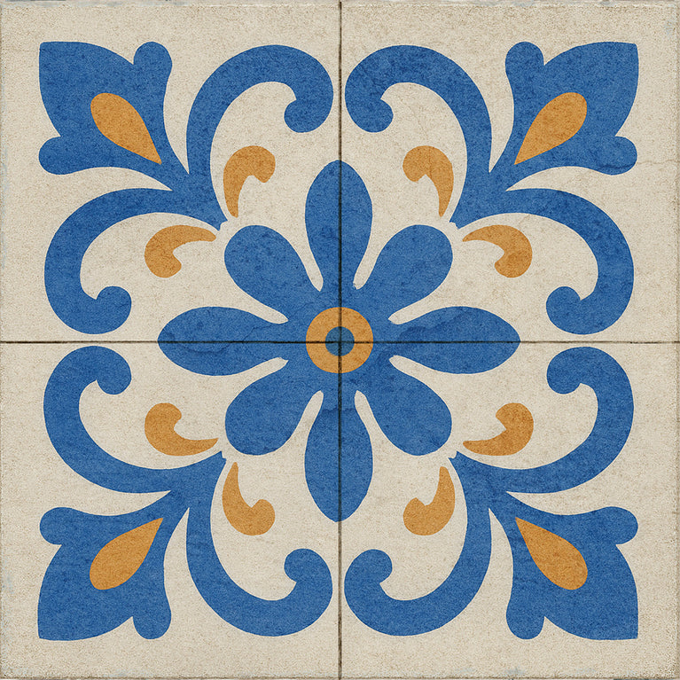 Authentic Pattern Style Blue and GoldLook renovate your kitchen Model - R107