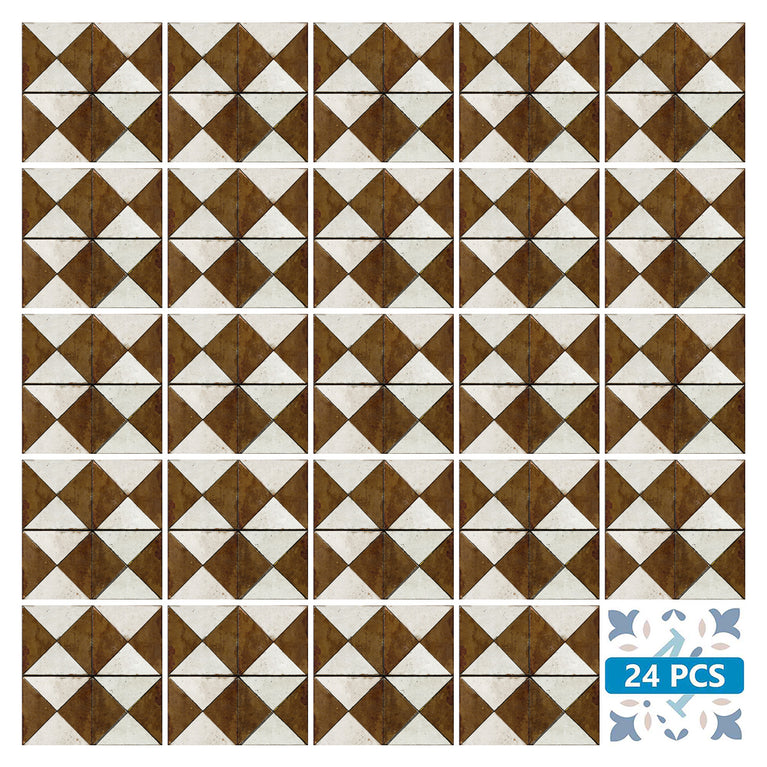 Rustic brown tile ideas for warm Tile Self-adhesive tiles Peel and stick stair treads Vintage tile Kitchen Trends brown tile backsplash Model -R152