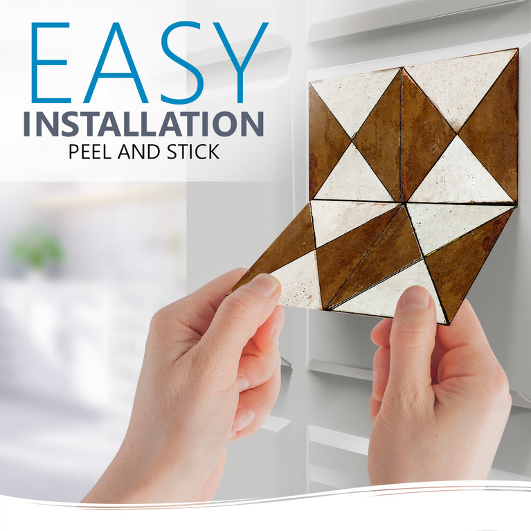 Rustic brown tile ideas for warm Tile Self-adhesive tiles Peel and stick stair treads Vintage tile Kitchen Trends brown tile backsplash Model -R152