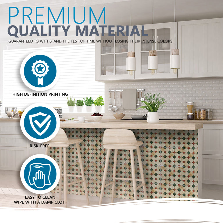 Vintage Pattern Baclsplash Wallpaper Stickers Peel And Stick Model - R155