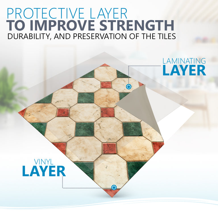 Vintage Pattern Baclsplash Wallpaper Stickers Peel And Stick Model - R155