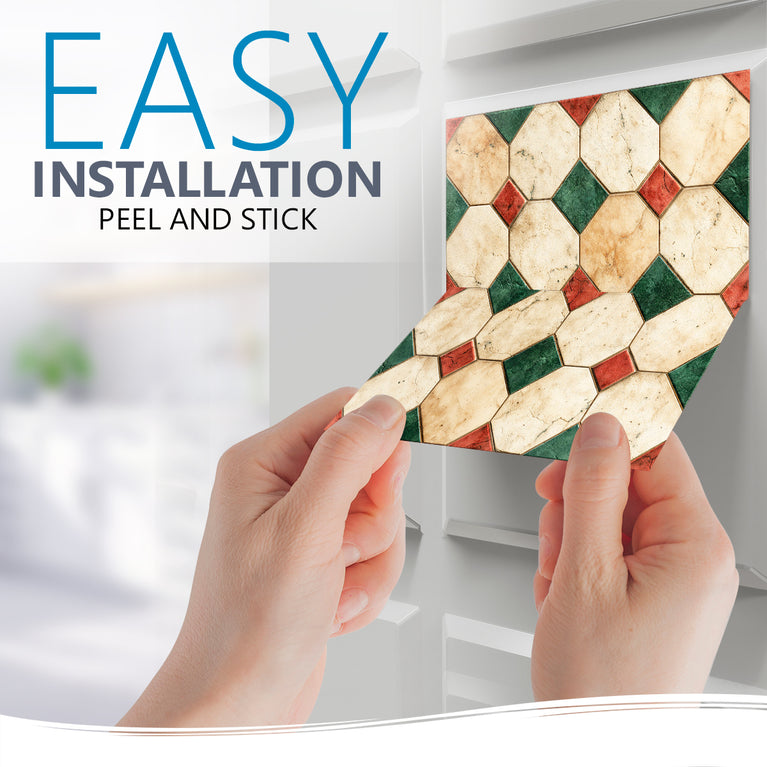 Vintage Pattern Baclsplash Wallpaper Stickers Peel And Stick Model - R155