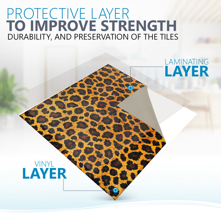 Leopard pattern with Gold shades for home renovation easy to install Model - R2000
