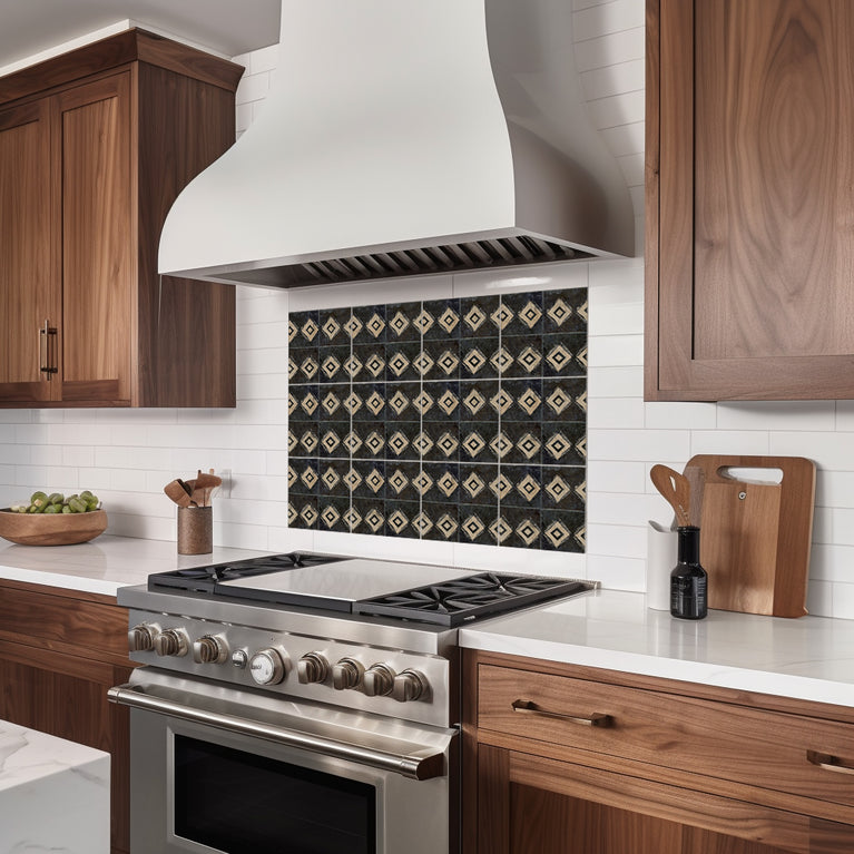 Black Rustic Tile Stickers Transform Your Kitchen With DIY Peel And Stick Backsplash- The Classic Look Bring Back Retro Model - R201