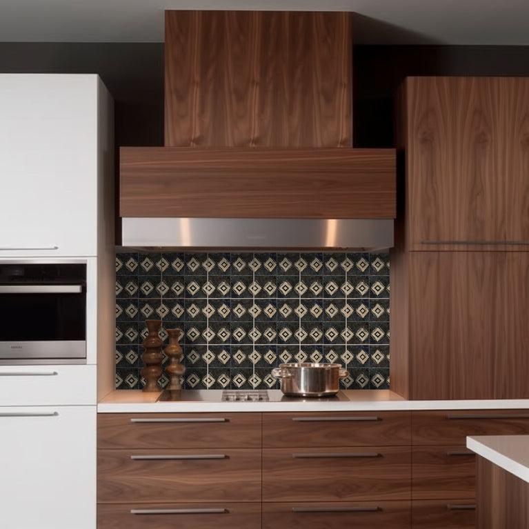 Black Rustic Tile Stickers Transform Your Kitchen With DIY Peel And Stick Backsplash- The Classic Look Bring Back Retro Model - R201