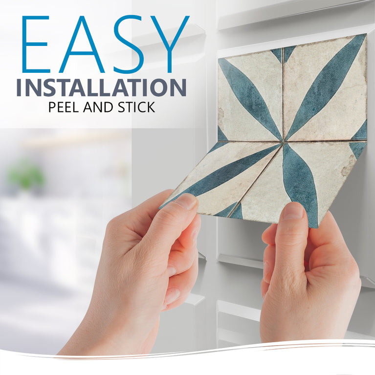 Green Pattern Vintage Rustic Home Background Peel And Stick Tile Stickers Easy Installation Model - R206