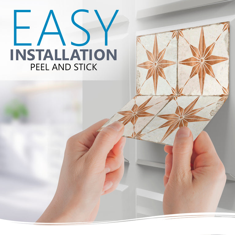 Elevate Your Home Decor with Peel and Stick Tile Stickers Gold Star Model - R2