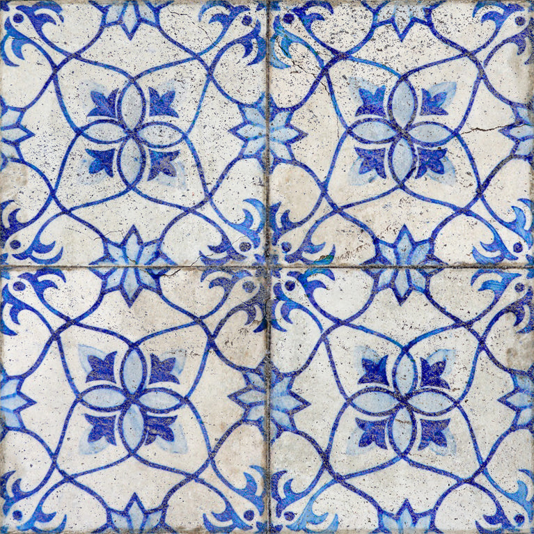 Mexican Blue Style Vintage Rustic removable Tile Stickers for renters Model - R60