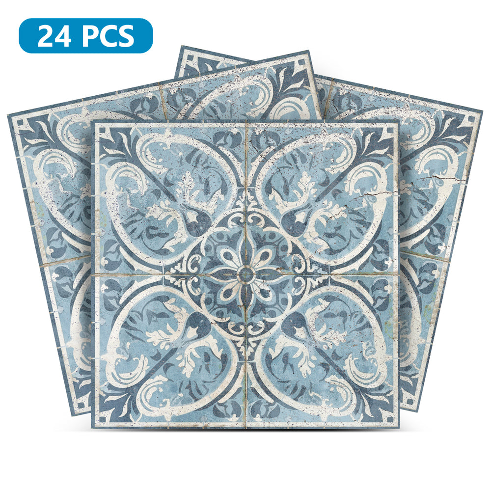 Blue Rustic Floral Style Peel And Stick Model - R70