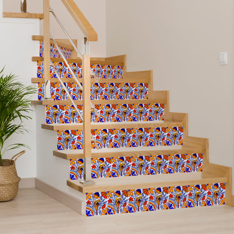 Talavera Bathroom Decals Set of 24 animal Azulejos Tiles Stickers Wallpaper Model - S4
