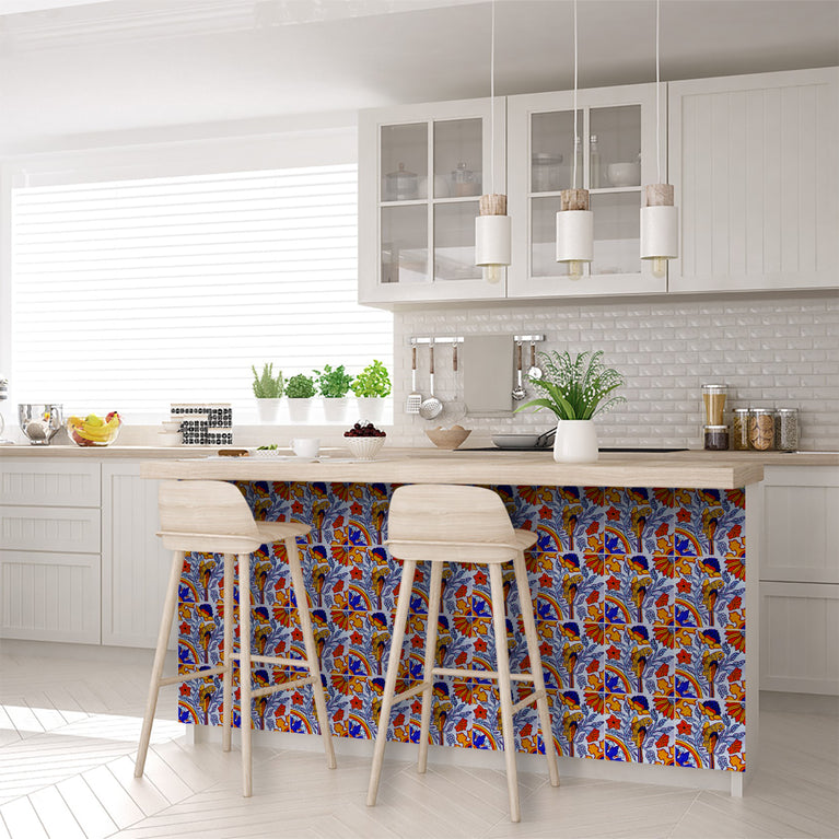 Talavera Bathroom Decals Set of 24 animal Azulejos Tiles Stickers Wallpaper Model - S4