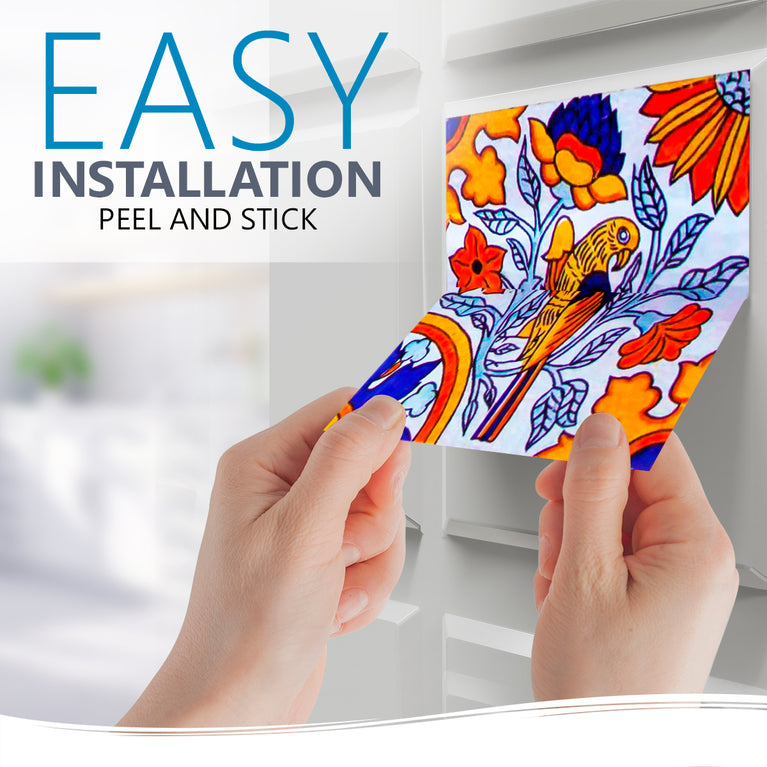 Talavera Bathroom Decals Set of 24 animal Azulejos Tiles Stickers Wallpaper Model - S4