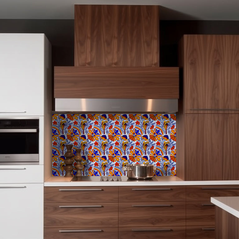 Talavera Bathroom Decals Set of 24 animal Azulejos Tiles Stickers Wallpaper Model - S4