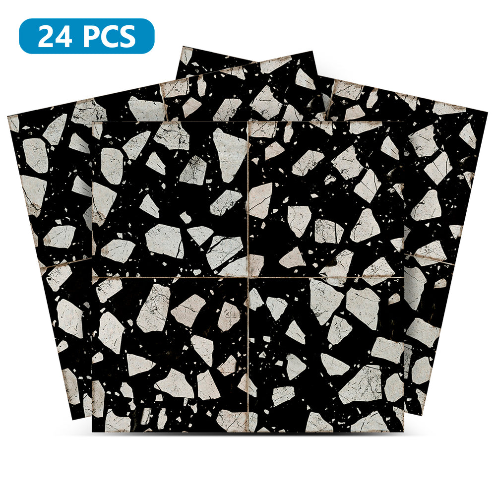 Black Terrazzo Design Easy-to-Install Peel and stick kitchen tile stickers Model - T7