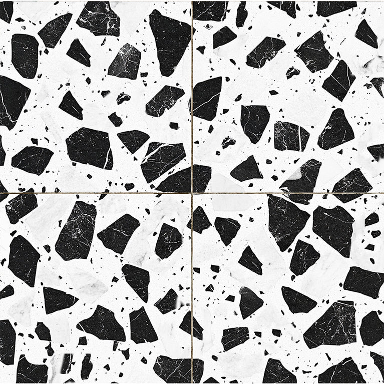 Black And White Terrazzo Design Easy-to-Install Peel and stick kitchen tile stickers Model - T8