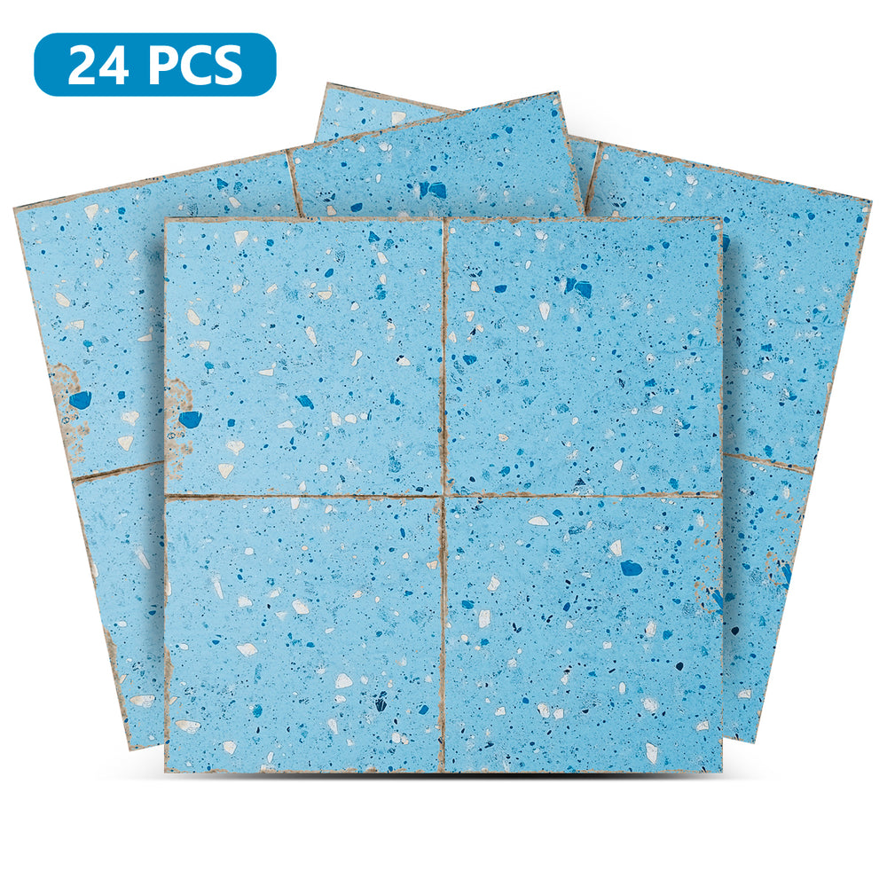 TERRAZZO Blue Retro Self-adhesive tiles Peel and stick stair Peel and stick tile Kitchen Vintage Decor Model-T9