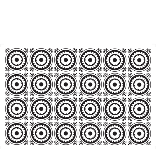 Circle pattern Black and White Tile Stickers for home decoration Model - BKW4