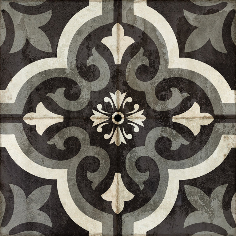 Rustic Old Vintage Black And White Pattern beautiful decorative wall tiles Model - R85