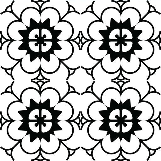 Black and White easy to install kitchen backsplash Tile Stickers Model - BKW1