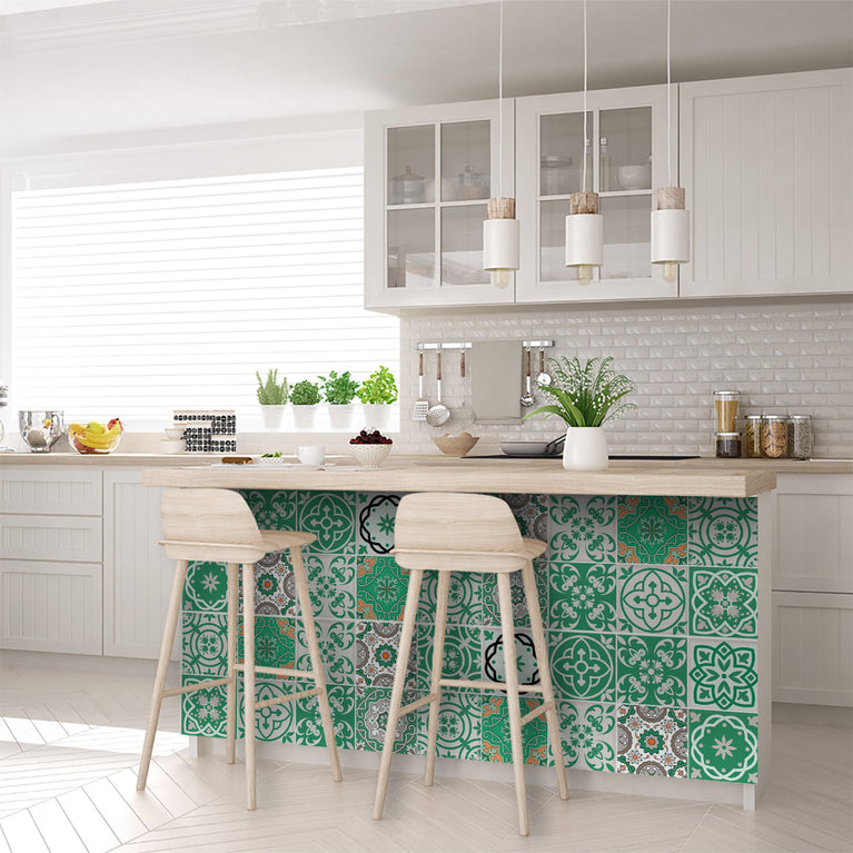 Green Backsplash different patterns for kitchen renovation Model - SB18