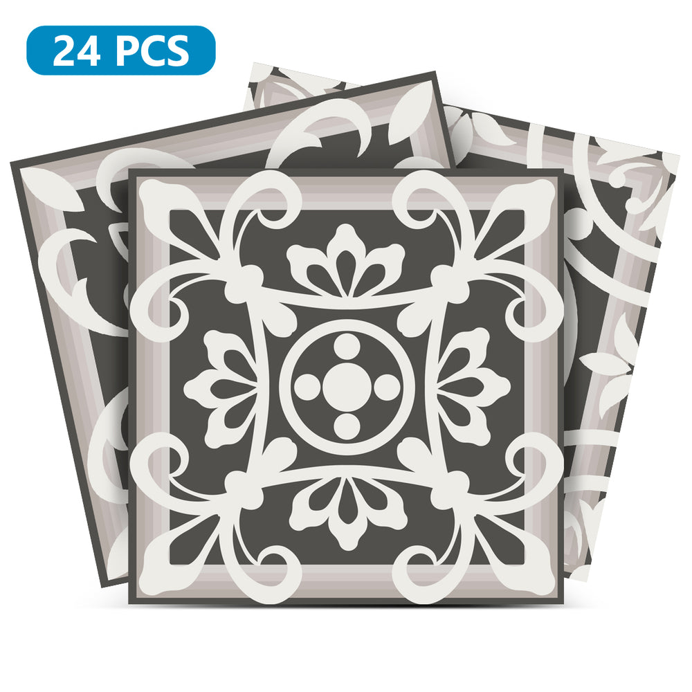 Gray backsplash Peel and Stick Floor Tile Stickers easy to install Model - SB24