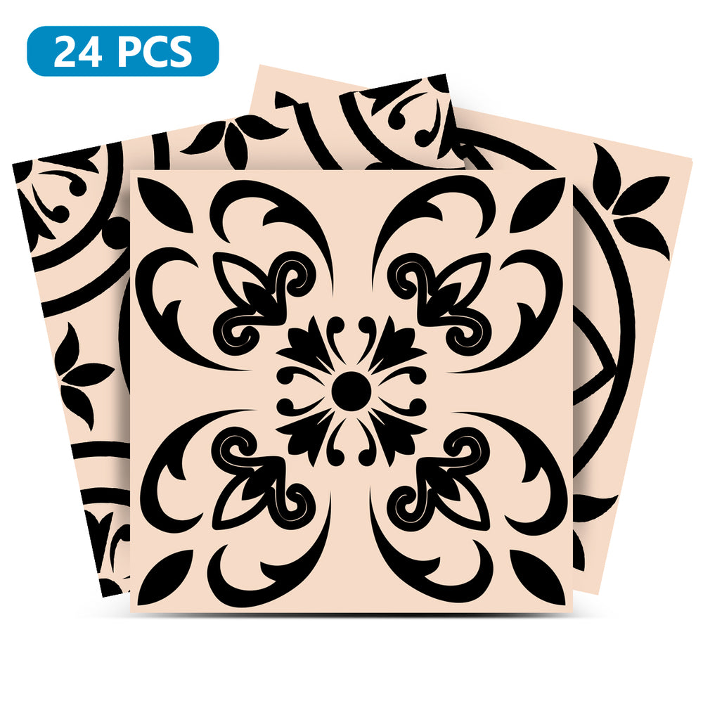 Black and Brown backsplash different shapes Tile Stickers for home design Model - SB28