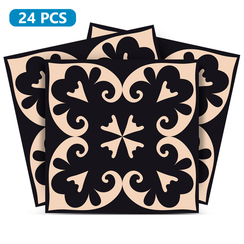 Black and Brown single pattern Tile Stickers beautiful dark backsplash Model - SB32